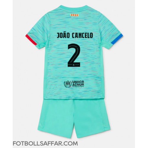 Barcelona Joao Cancelo #2 Tredje Dräkt Barn 2023-24 Kortärmad (+ Korta byxor)
